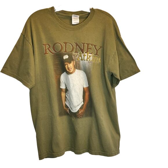 Rodney Atkins Men's Country Music Tour T- Shirt Green Size Large - Picture 1 of 7